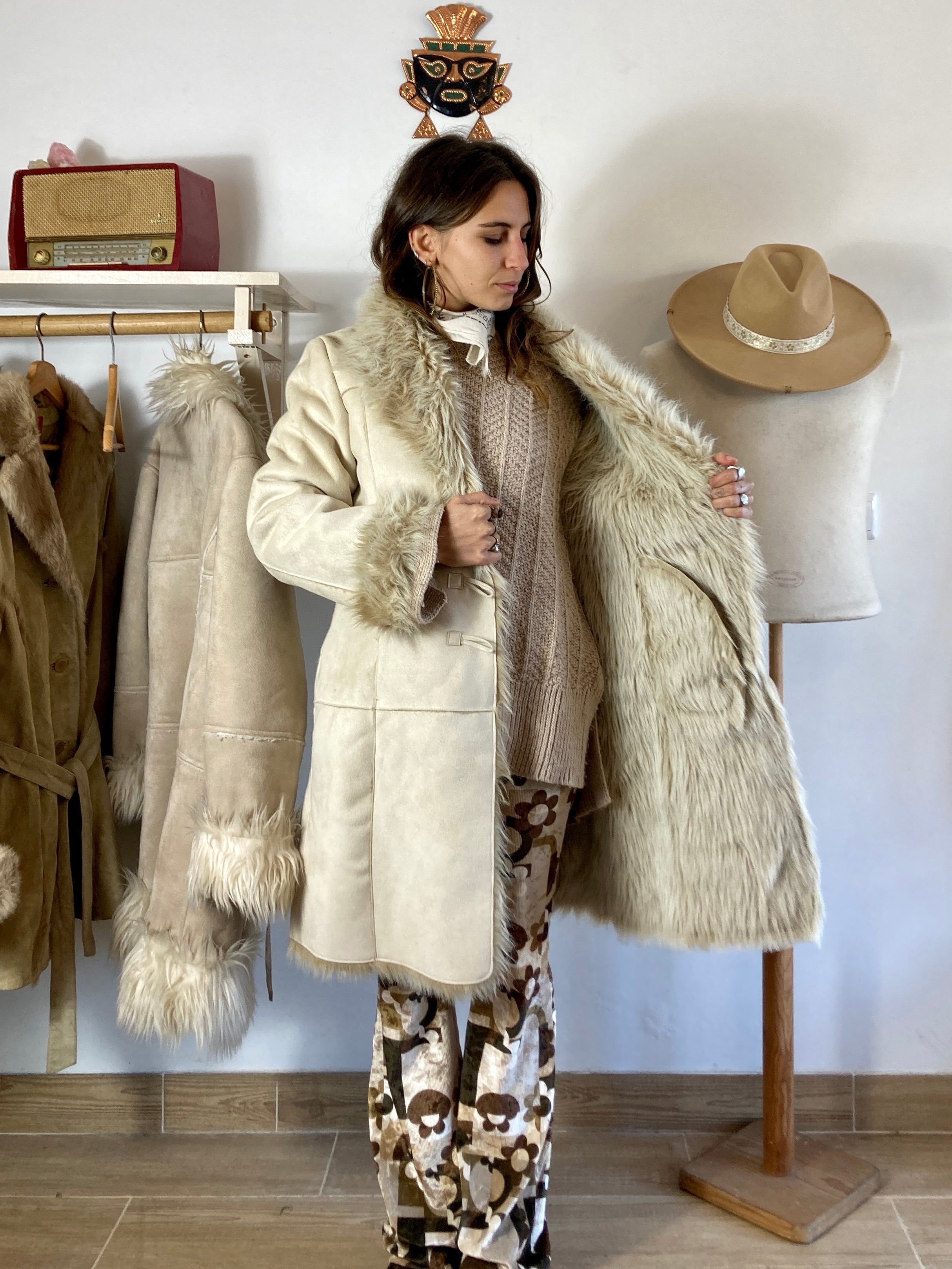 Cream hotsell sherpa coat