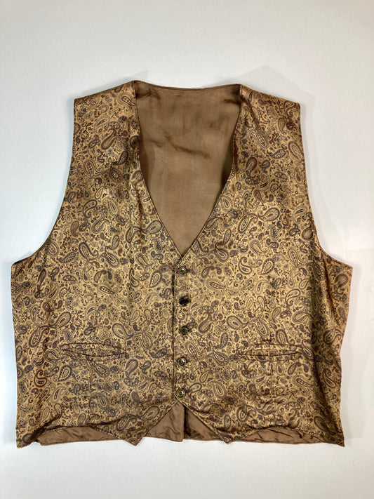 VINTAGE GOLDEN PAISLEY VEST