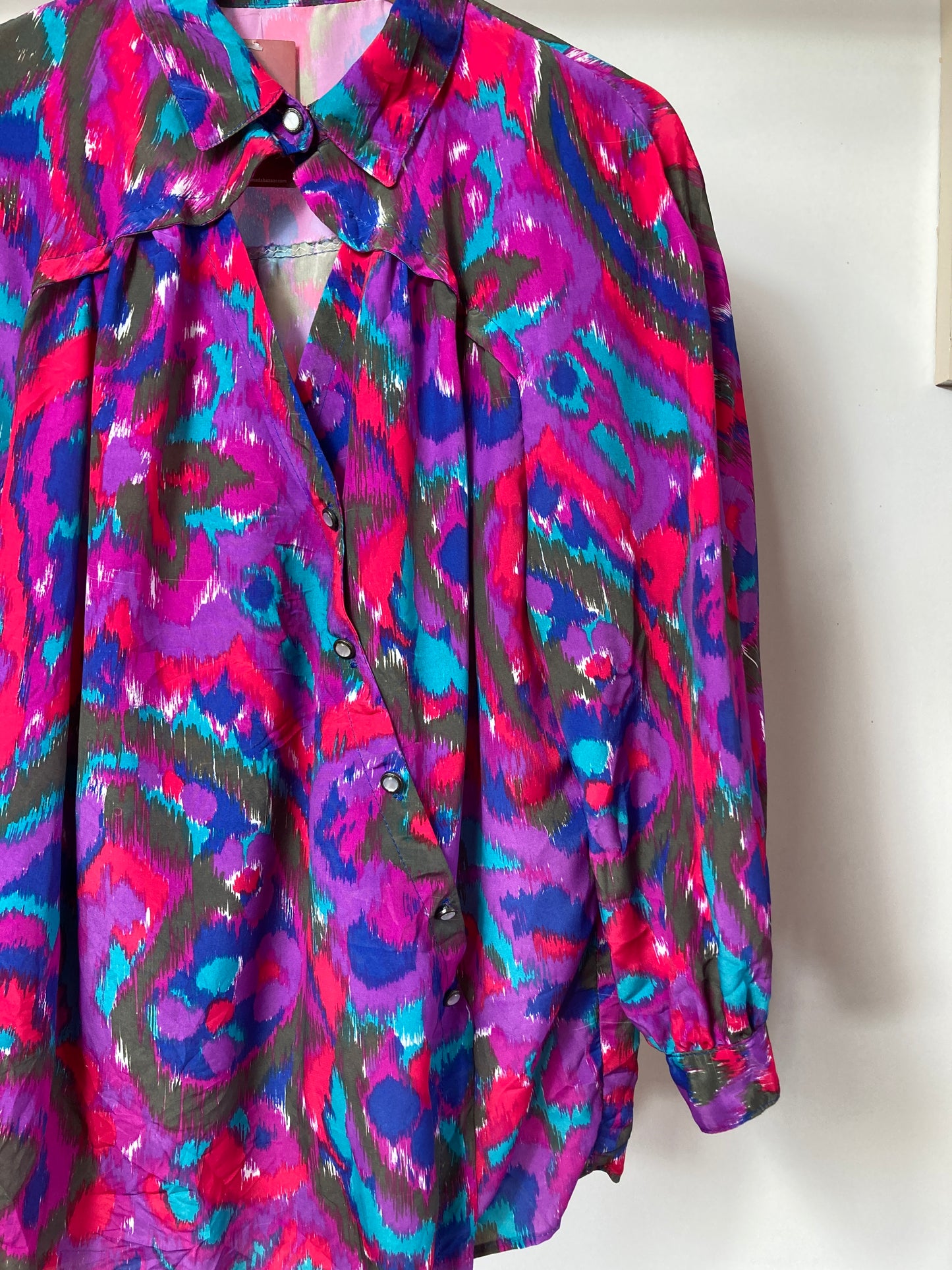 VINTAGE TAILOR MADE PAINTED PATTERN BLOUSE