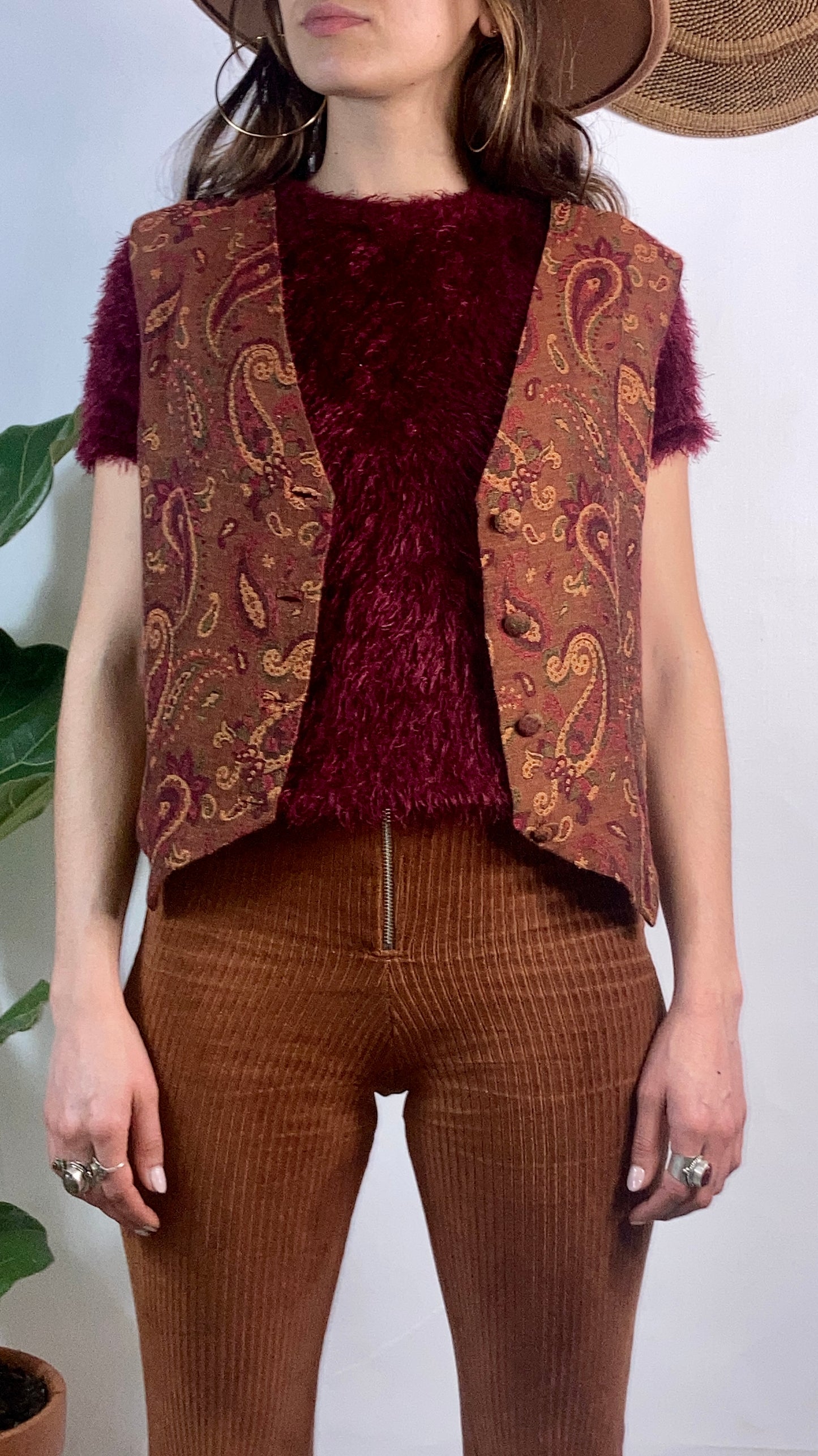 VINTAGE HANDMADE PAISLEY VEST