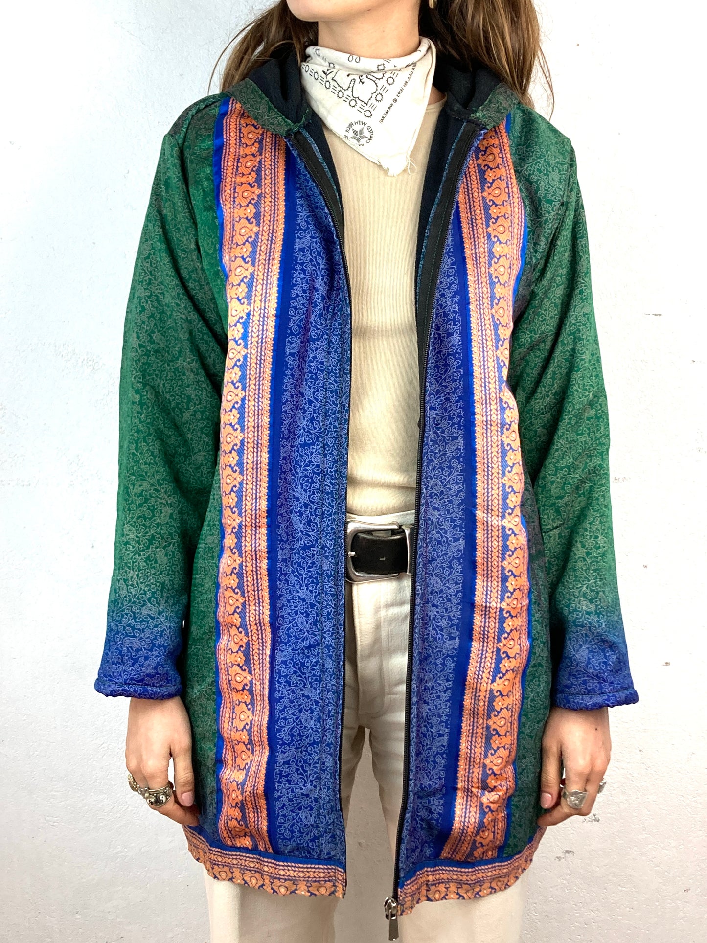 VINTAGE Y2K DEADSTOCK ETHNIC POLAR SILK JACKET