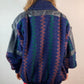 VINTAGE 80s KNITTED LEATHER BOMBER JACKET