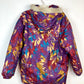 VINTAGE 90s COLORFUL CRAZY PATTERN PUFF JACKET