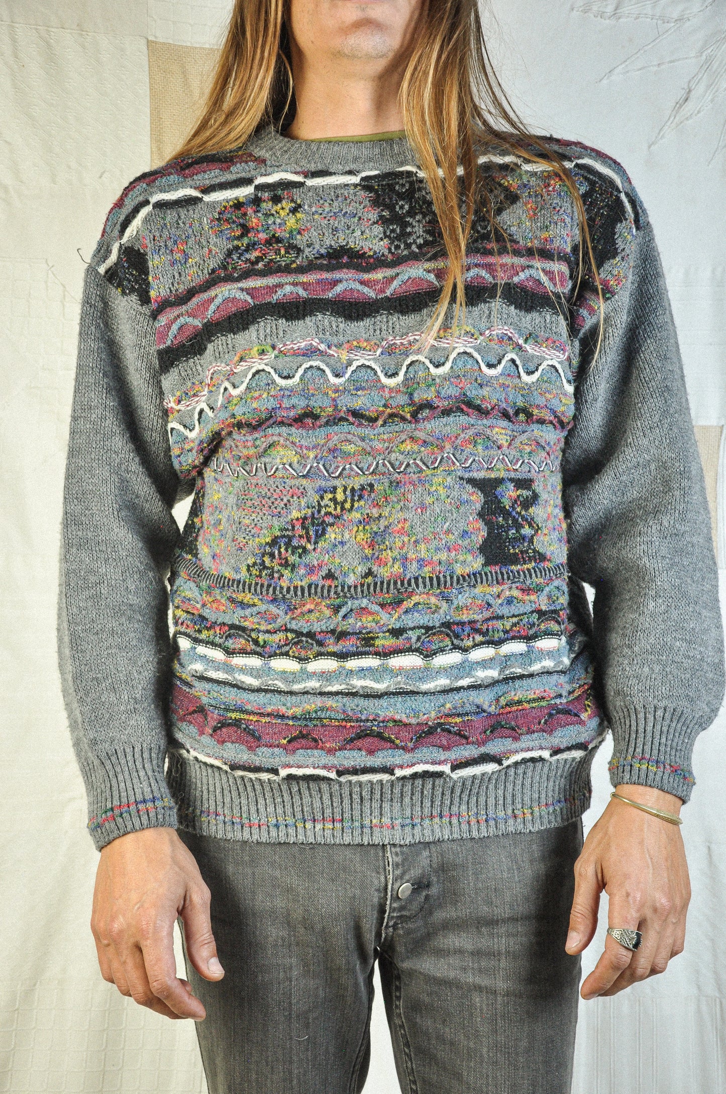 VINTAGE WOOL COOGI STYLE KNITTED JUMPER