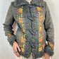 VINTAGE Y2K EMBROIDERED FAUX SHEARLING JACKET