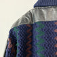 VINTAGE 80s KNITTED LEATHER BOMBER JACKET