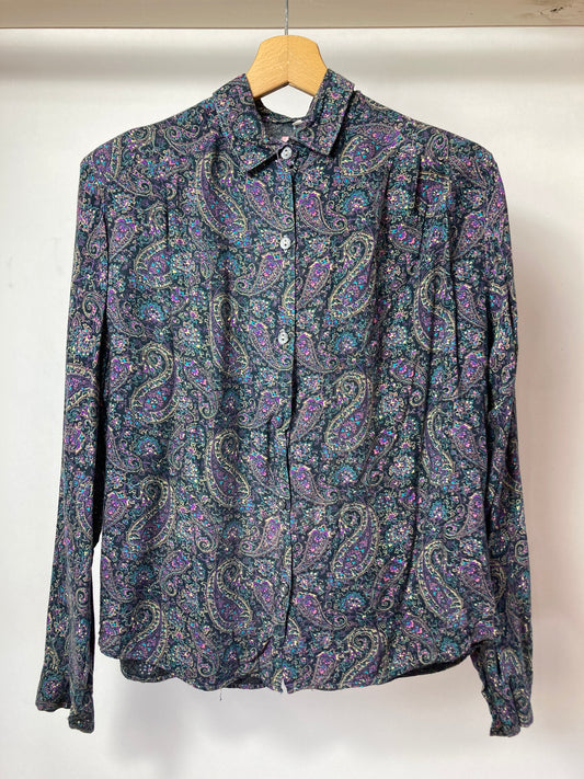 VINTAGE PAISLEY PSYCHEDELIC BLOUSE