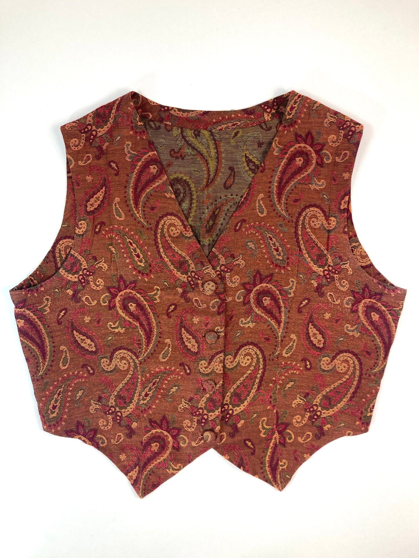 VINTAGE HANDMADE PAISLEY VEST