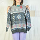 VINTAGE WOOL ETHNIC PATTERN JUMPER