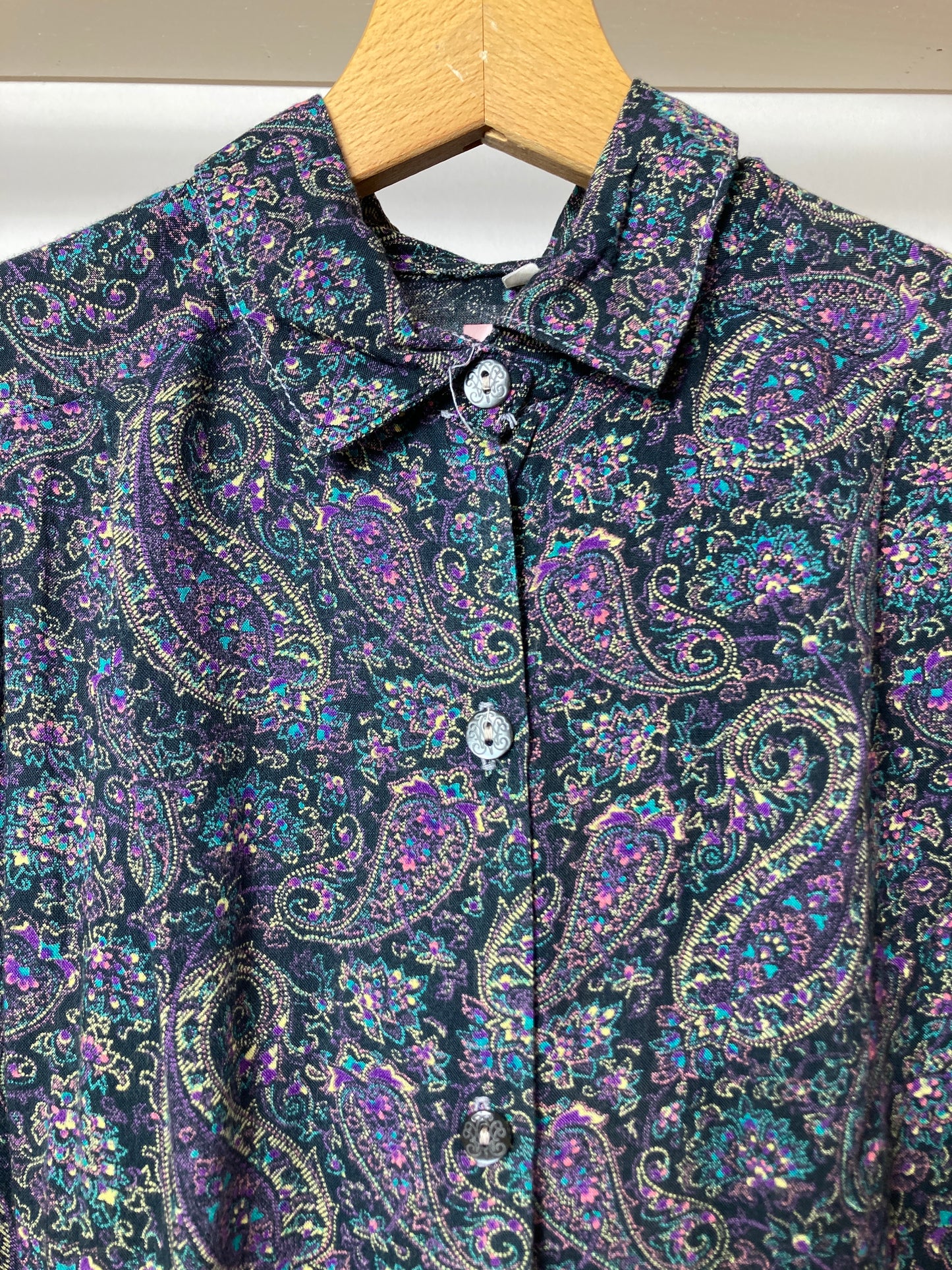 VINTAGE PAISLEY PSYCHEDELIC BLOUSE