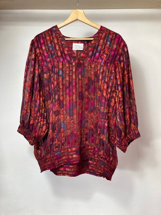 VINTAGE PSYCHEDELIC PAISLEY SEE THROUGH BLOUSE