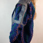 VINTAGE 80s KNITTED LEATHER BOMBER JACKET